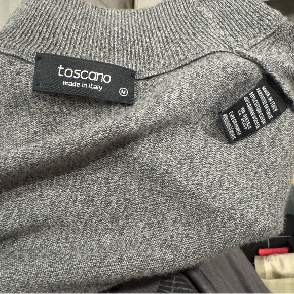 Toscano Grey Mock Turtleneck Sweater Cotton Blend Ladies Size Medium - Picture 4 of 6